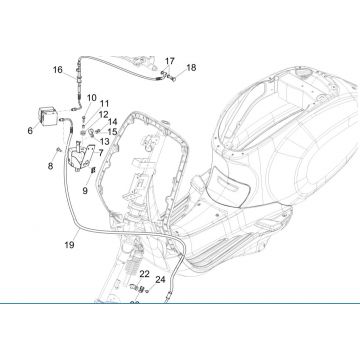Przewody hamulcowe - Zacisk hamulcowy (ABS) Vespa Primavera 125 4T 3V IE ABS 