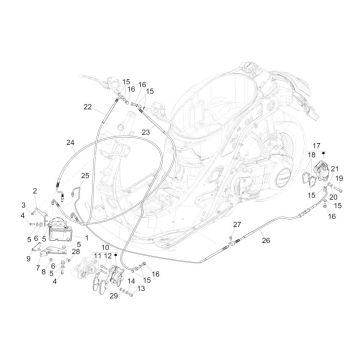 Przewody hamulcowe GTS 125 IE (z ABS)
