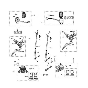 Układ hamulcowy Peugeot Jet force C-tech 2-suwowy
