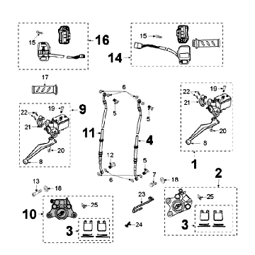 Układ Hamulcowy Peugeot Jet Force LC Wtrysk Niebieski