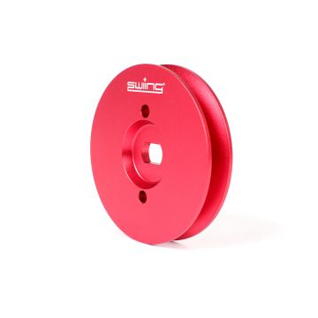 Koło pasowe CNC obrotowe 70 mm Piaggio Ciao, Bravo, Si czerwone aluminium