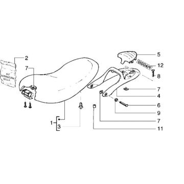 Siodło Piaggio Liberty 4-suwowy do 2005
