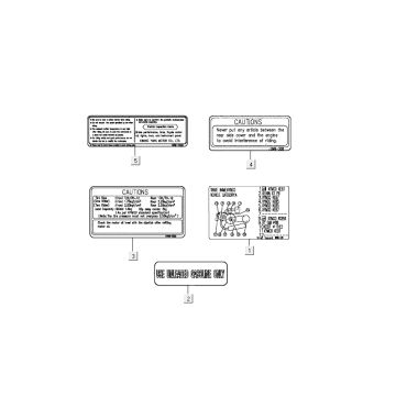 Naklejki bezpieczeństwa Kymco Super9 2-suwowy nm srebrne