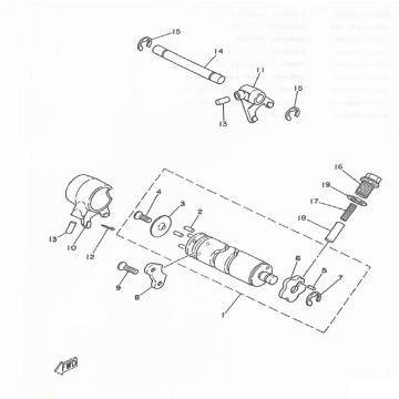 Schakelklok Yamaha DT-50 MX