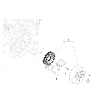 Zapłon - Stojan - Koło zamachowe Piaggio NRG Power 50 2-suwowy LC Euro 4