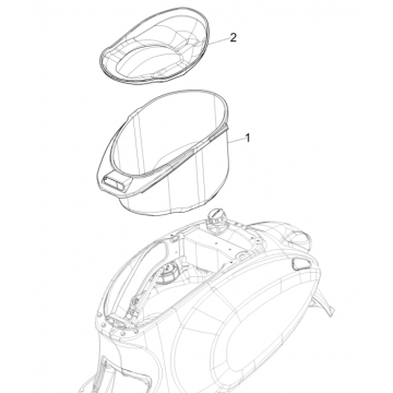 Vespa Sprint 150 3V IE ABS Euro 3 2015 Skrzynka na kask