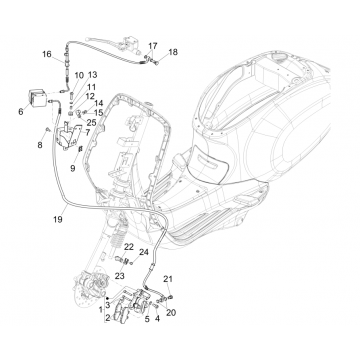 Przewód hamulcowy Vespa Sprint 150 3V IE ABS Euro 3 2015
