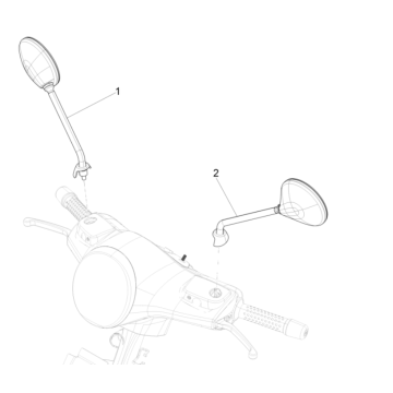 Lusterka Vespa GTS 300 Super HPE 4V IE ABS Euro 5 2020-2022