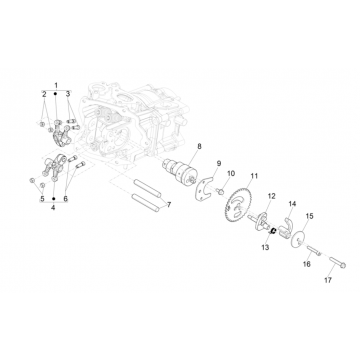 Wałek rozrządu - Koło zębate wałka rozrządu - Buty do kubek Vespa GTS 300 Super HPE 4V IE ABS Euro 5 2020-2022