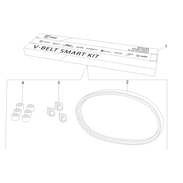 Zestaw paska klinowego - Walce wariatorowe Vespa GTS 300 Super HPE 4V IE ABS Euro 5 2020-2022