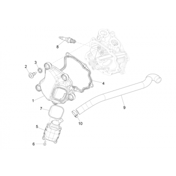 Pokrywa zaworu - Świeca zapłonowa Vespa GTS 300 Super HPE 4V IE ABS Euro 5 2020-2022
