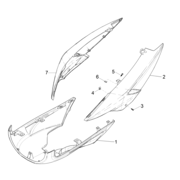 Ekrany motocyklowe - spoiler Piaggio Typhoon 50 2-suwowy Euro 4 2018-2020