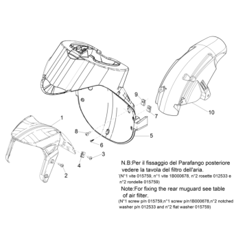 Błotnik przedni - Błotniki Piaggio Typhoon 50 2-suwowy Euro 4 2018-2020