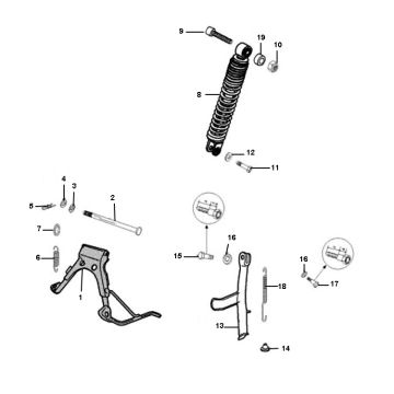 Amortyzator standardowy Peugeot Ludix Pro 2-suwowy