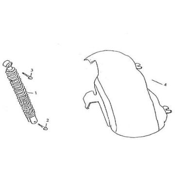 Amortyzator tylny Błotnik Znen Grand Retro 125cc
