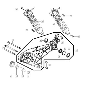 Amortyzator tylny Kymco Myroad 700i