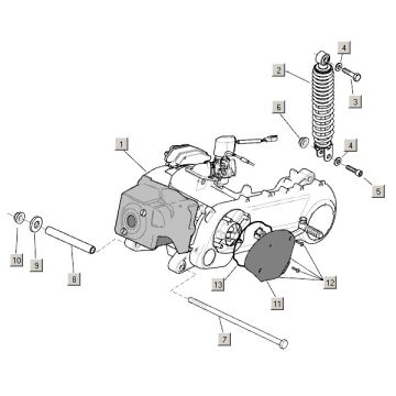 Amortyzator Aprilia Mojito Custom 2t (silnik Piaggio) 2004 - 2010