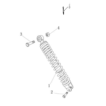 Amortyzator China Ape50 biały