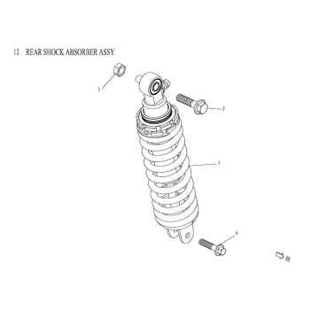 Amortyzator China Venom czarny