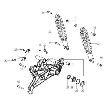 Amortyzatory tylne Kymco Gti 300i