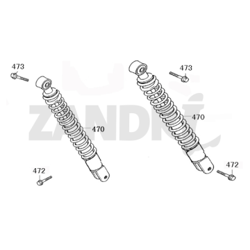 Amortyzatory BTC Riva Sport pantone niebieskie