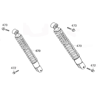 Amortyzatory Lintex HT50QT-12 125cc srebrny
