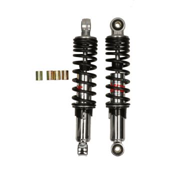 Sześcioosiowy amortyzator hydrauliczny (Puch Maxi/Tomos) 260mm chrom/czarny TSS