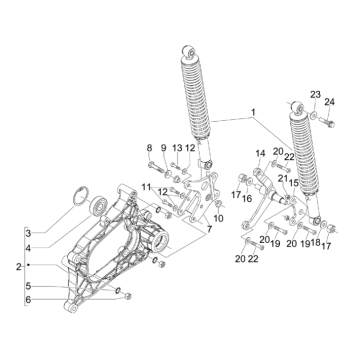 Amortyzatory Piaggio MP3 300LT Sport 2009-2014