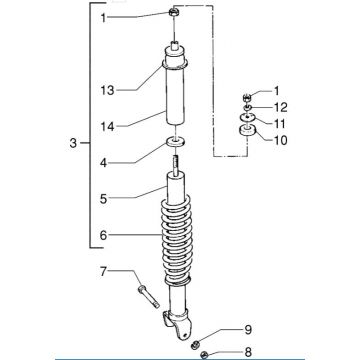 Amortyzator tylny Piaggio Zip RST 