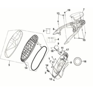 Seat-Rear Grip Sym Symphony ST 125i LC E5
