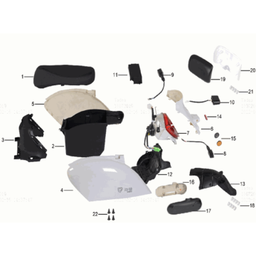 Pojemnik siedziskowy Yadea M6L