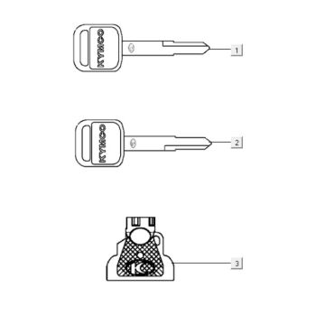 Klucz Kymco Xciting 400i Czarny Mat