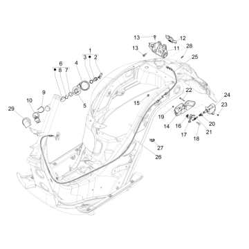 Zamki Vespa GTS 300 czyli 2008-2016 (z ABS i bez)