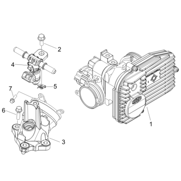 Korpus przepustnicy - wtryskiwacz Piaggio Beverly 500 E3 2007-2012