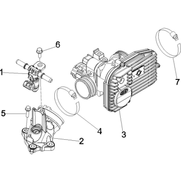 Korpus przepustnicy - wtryskiwacz Vespa GTS 250 ie 2005-2009 (z ABS) Korpus przepustnicy - wtryskiwacz Vespa GTS 250 ie 2005-2009 (z ABS)