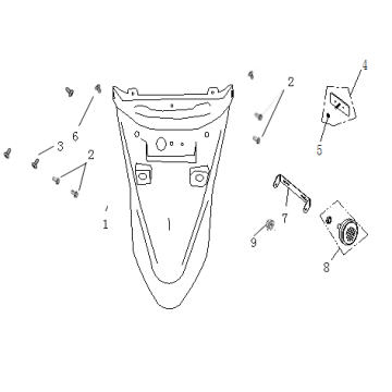 Błotnik AGM Ape50 brązowy Błotnik AGM Ape50 brązowy