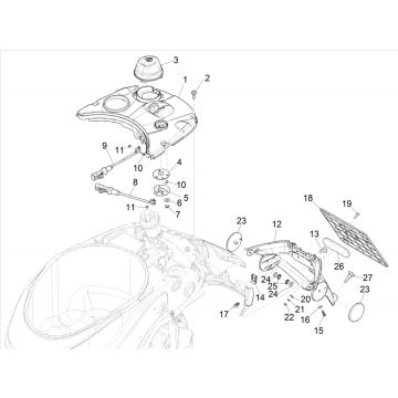 Błotnik tylny Vespa Elettrica 25/KMH SCH E5 2021 (EMEA) 