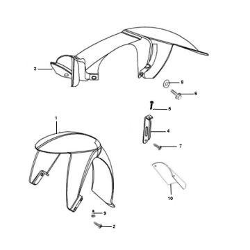 Błotnik Peugeot Ludix Pro 2-suwowy