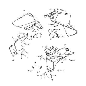 Błotnik Peugeot Speedfight 2 LC E2 2-suwowy