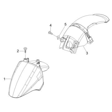 Błotnik Piaggio Zip 2000 4-suwowy AC matowy czarny 168