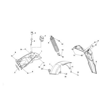 Błotniki - Amortyzator tylny Sym Jet Sport-X 2-suwowy