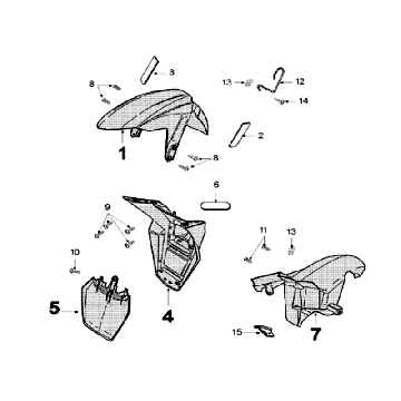 Błotniki Peugeot Speedfight 3 AC Czerwone