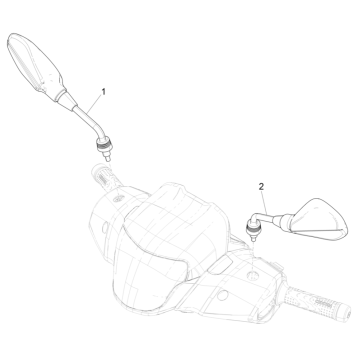 Lusterka Piaggio Medley 125 ABS E5 2021-2022 (EMEA)