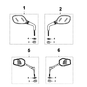 Lusterka Peugeot Jet Force LC Wtrysk Niebieskie