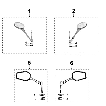 Lusterka Peugeot Jet Force LC czarne
