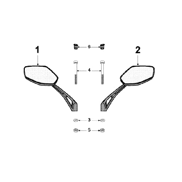 Lusterka Peugeot Speedfight 3 4-suwowe Czerwone