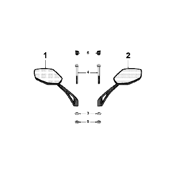 Lusterka Peugeot Speedfight 4 4-suwowe Czerwone/Czarne