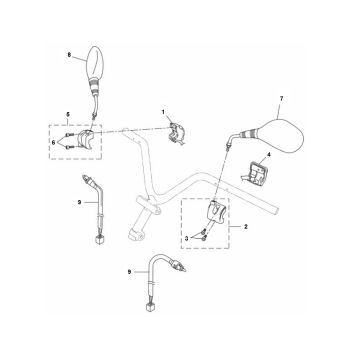 Lusterka Yamaha Aerox 2-suwowe 2013