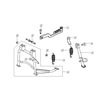 standardowy kick Kymco People S 4-suwowy szary matowy
