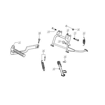 kickstarter standardowy Kymco Sento 4-suwowy Czerwony